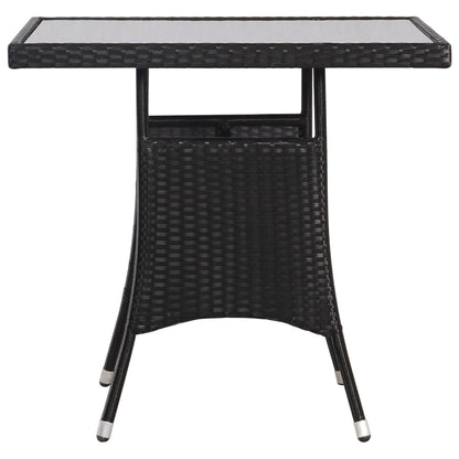 Tuintafel Poly Rattan Zwart