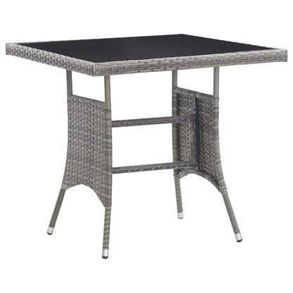 Tuintafel Poly Rattan Grijs