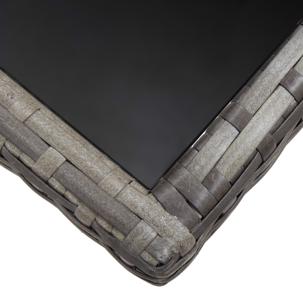 Tuintafel Poly Rattan Grijs