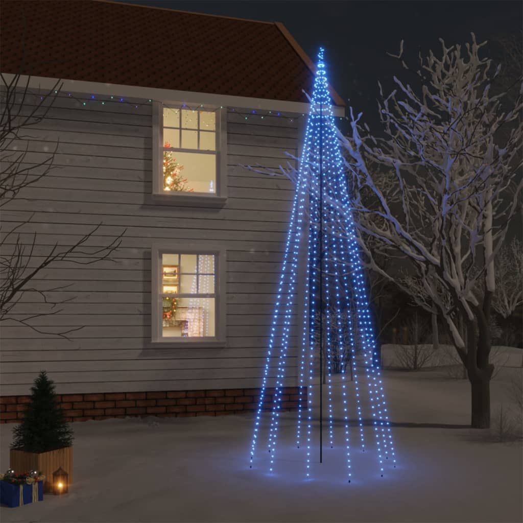 Kerstboom Met Grondpin 1134 Led's 800 Cm Blauw