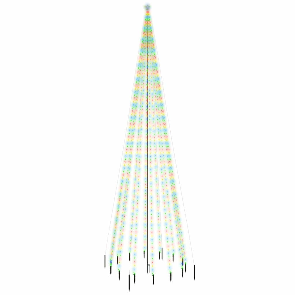 Kerstboom Met Grondpin 1134 Led's Meerkleurig 800 Cm Multikleur