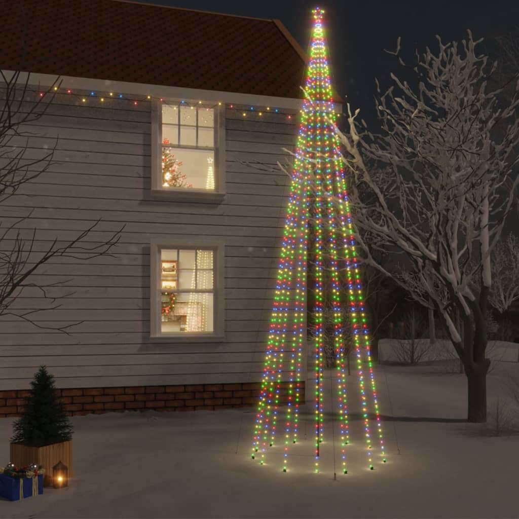 Kerstboom Met Grondpin 1134 Led's Meerkleurig 800 Cm Multikleur