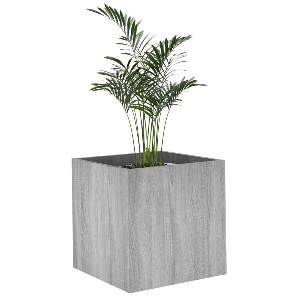 Plantenbak 40X40X40 Cm Bewerkt Hout Eiken
