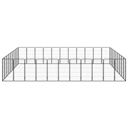 Hondenkennel 40 Panelen 50 X 100 Cm Gepoedercoat Staal Zwart