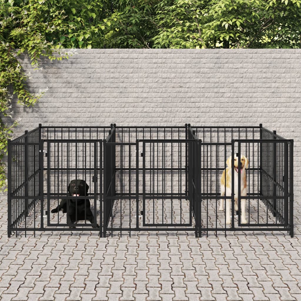 Hondenkennel Met Dak 16,89 M² Staal