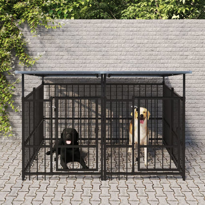 Hondenkennel Met Dak 16,89 M² Staal