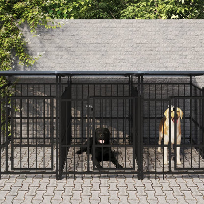 Hondenkennel Met Dak 16,89 M² Staal