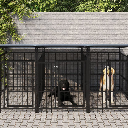 Hondenkennel Met Dak 16,89 M² Staal