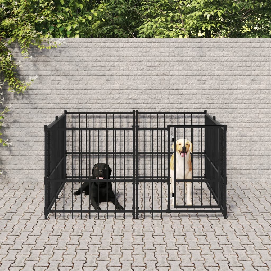 Hondenkennel Voor Buiten 11,26 M² Staal