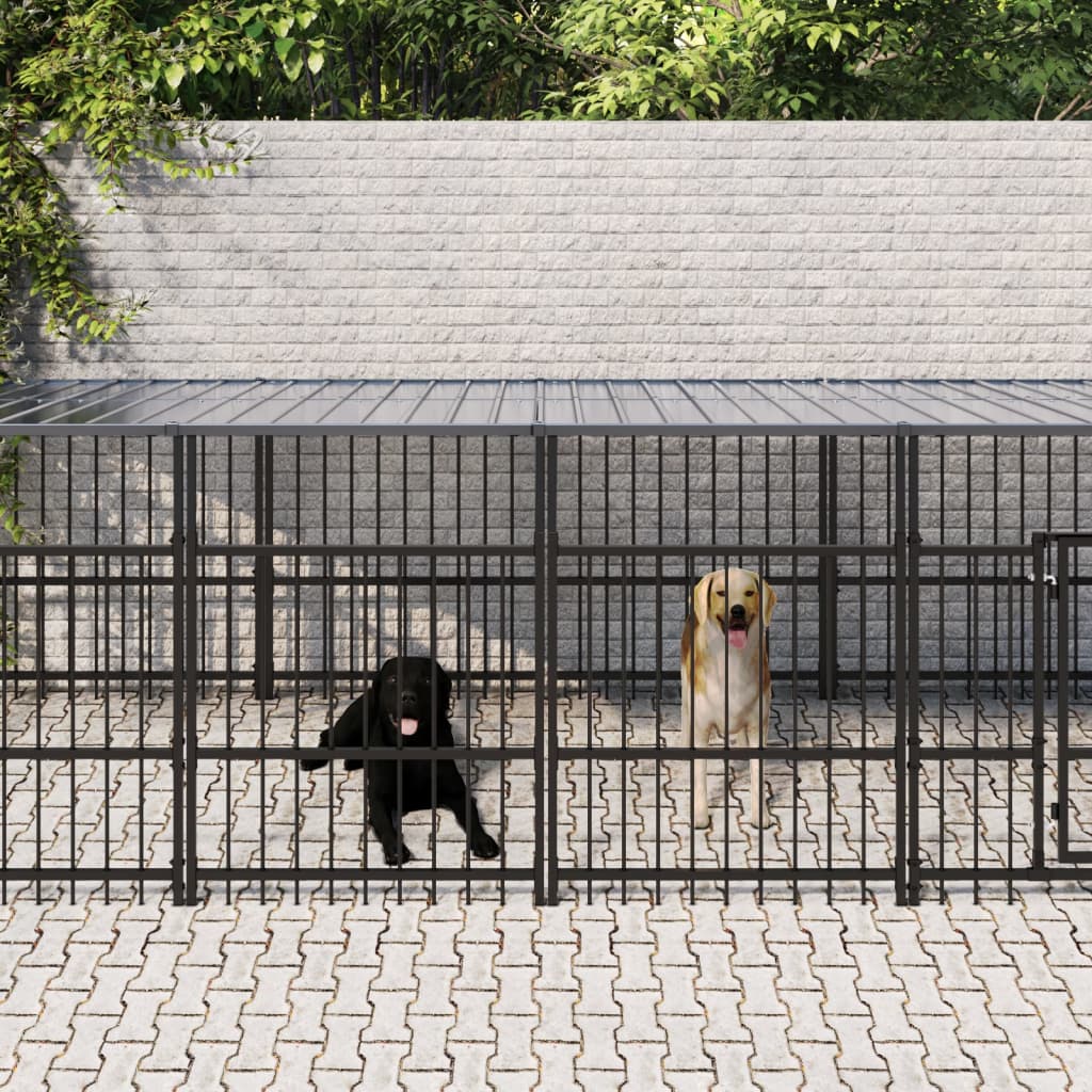 Hondenkennel Voor Buiten 11,26 M² Staal