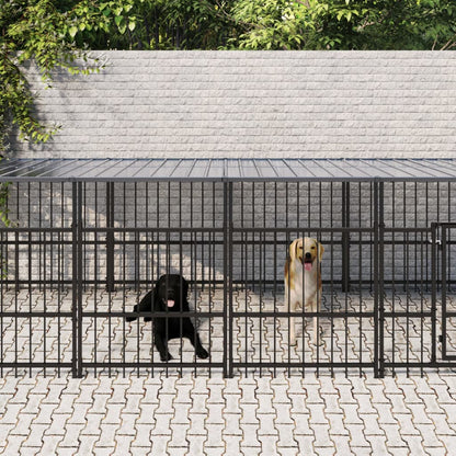 Hondenkennel Voor Buiten 11,26 M² Staal