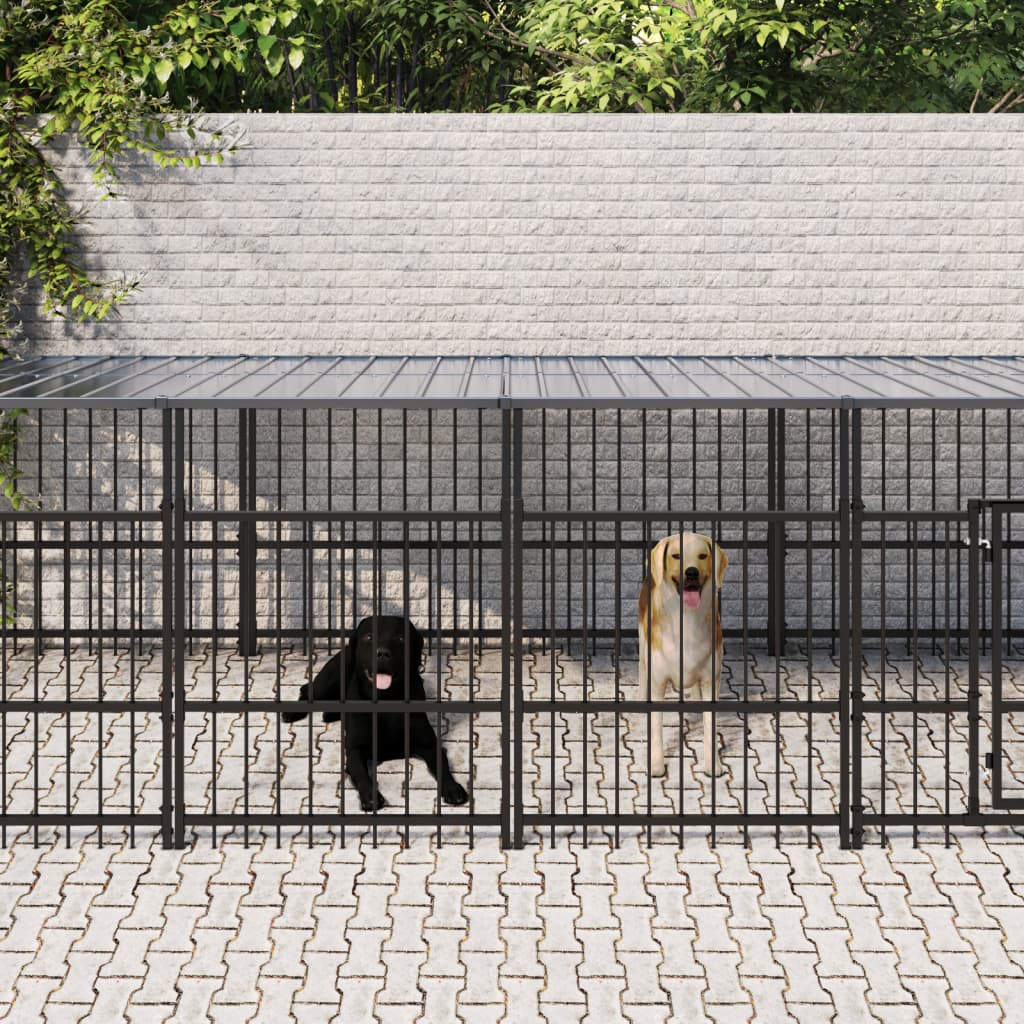 Hondenkennel Voor Buiten 11,26 M² Staal