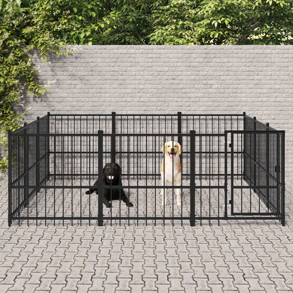 Hondenkennel Voor Buiten 84,68 M² Staal