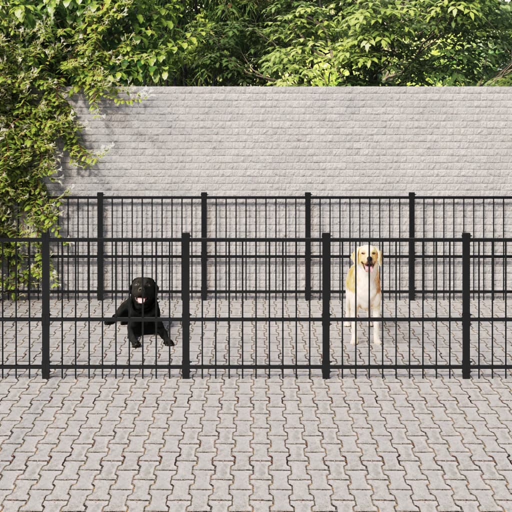 Hondenkennel Voor Buiten 84,68 M² Staal