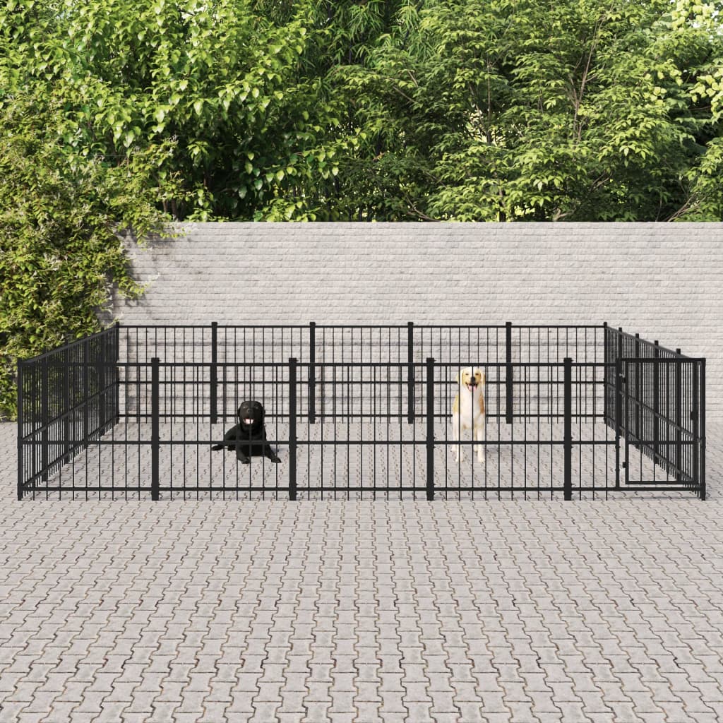 Hondenkennel Voor Buiten 84,68 M² Staal