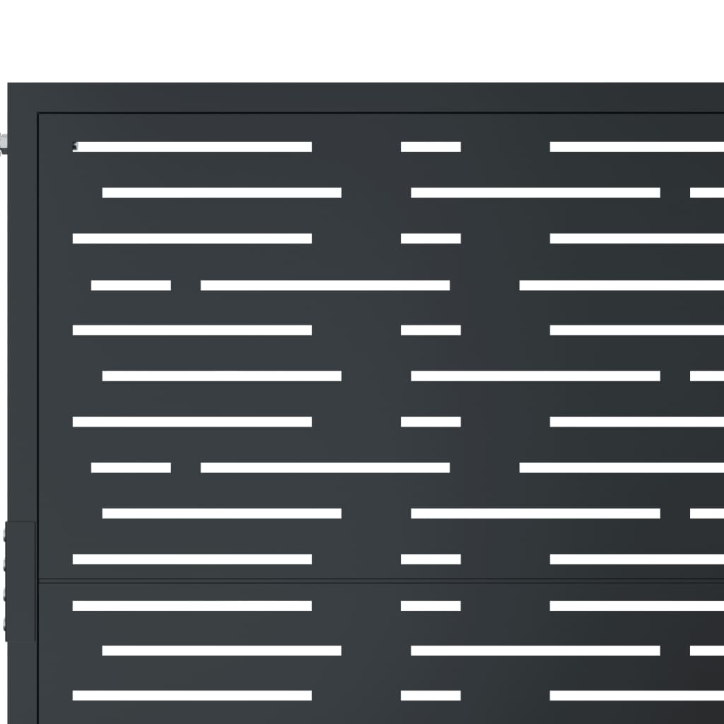 Poort Met Vierkant Staal Antracietkleurig