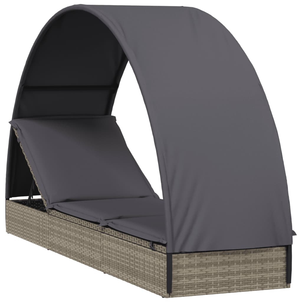 Ligbed Met Rond Dak 211X57X140 Cm Poly Rattan