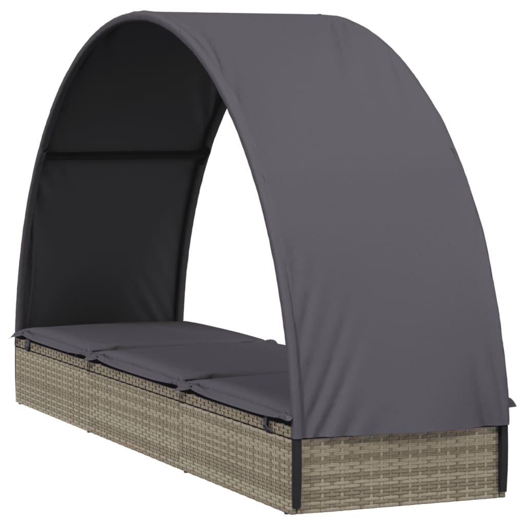 Ligbed Met Rond Dak 211X57X140 Cm Poly Rattan
