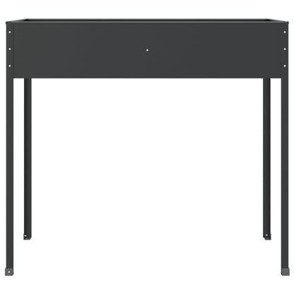 Plantenbakken 2 St Gegalvaniseerd Staal Antracietkleurig