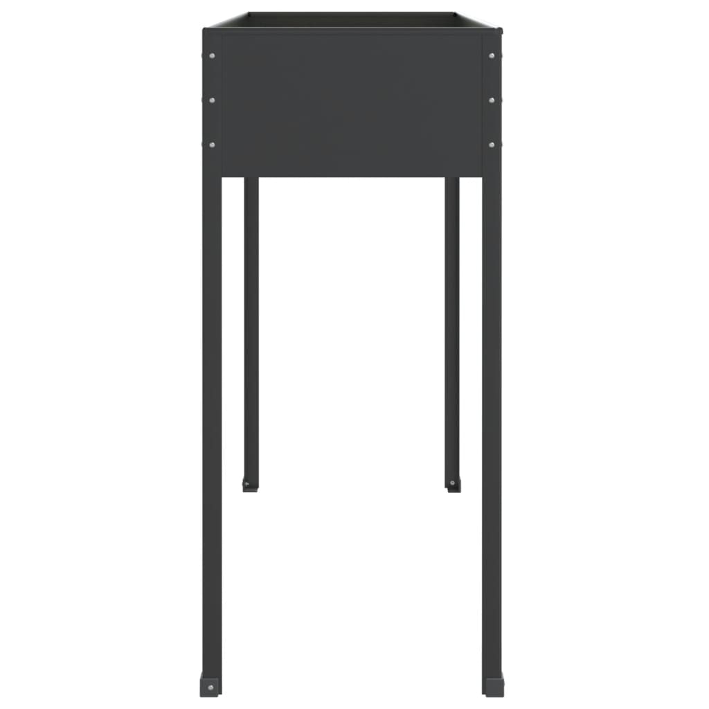 Plantenbakken 2 St Gegalvaniseerd Staal Antracietkleurig