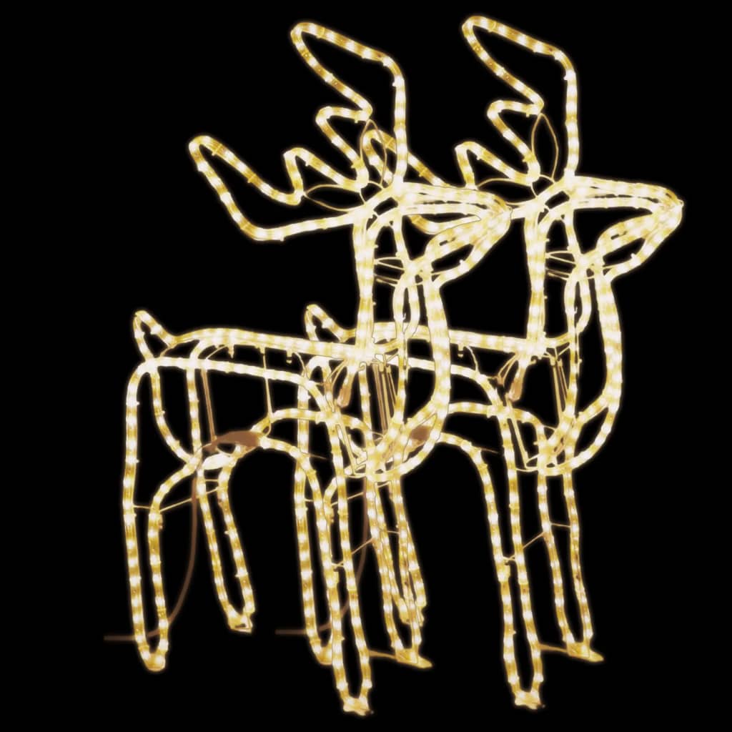 Kerstfiguur Rendier 76X42X87 Cm Warmwit