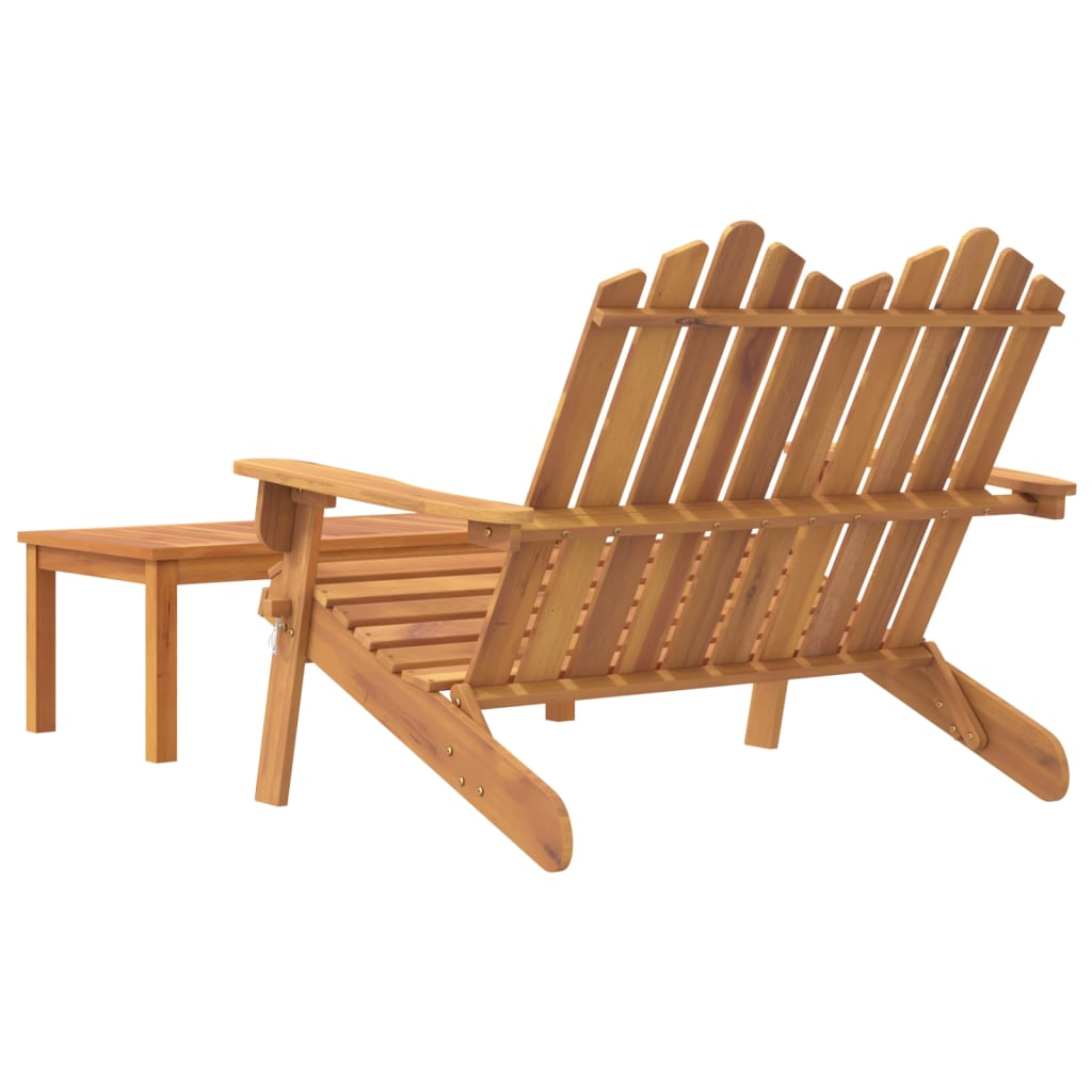 2-Delige Loungeset Adirondack Massief Acaciahout Naturel