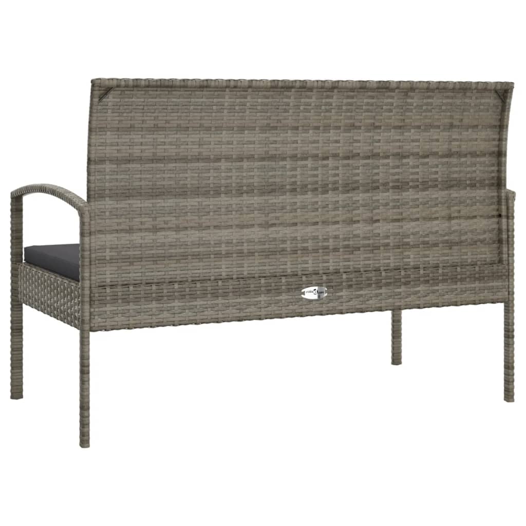 Tuinbank Met Kussen 105 Cm Poly Rattan