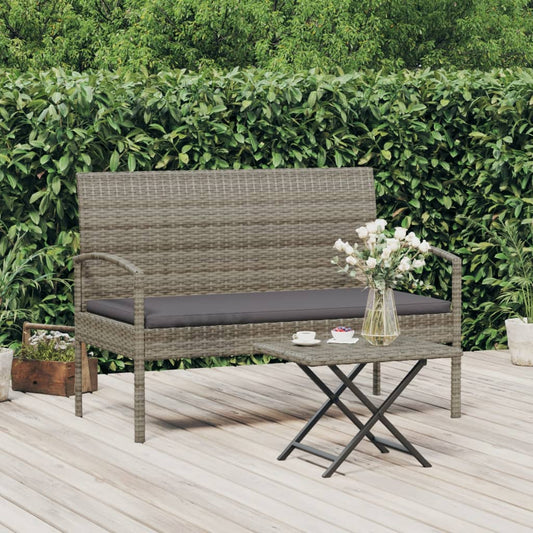 Tuinbank Met Kussen 105 Cm Poly Rattan