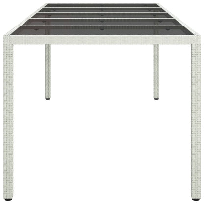 Tuintafel 250X100X75 Cm Poly Rattan En Gehard Glas