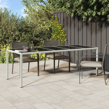 Tuintafel 250X100X75 Cm Poly Rattan En Gehard Glas