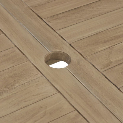 Tuintafel Inklapbaar 120X70X75 Cm Massief Teakhout