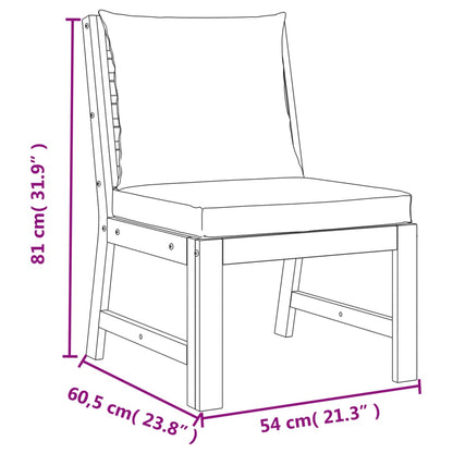 5-Delige Tuinset Met Kussens Massief Acaciahout