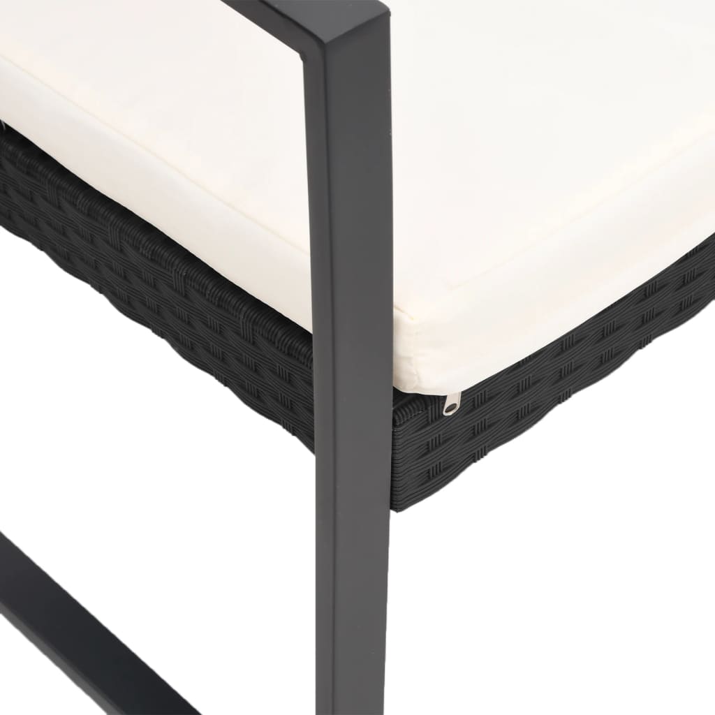 Tuinbank 3-Zits Met Kussens Polypropeen Rattan