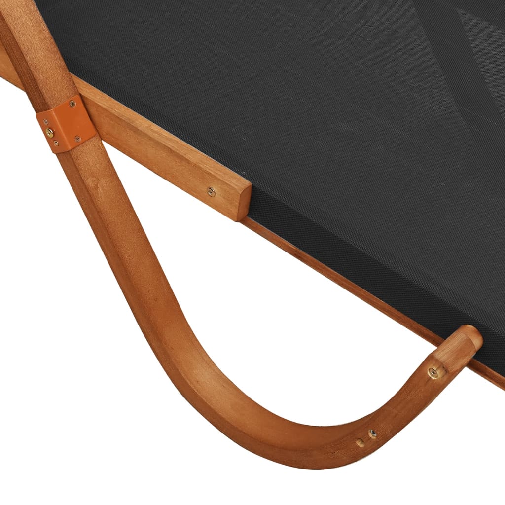 Ligbed Met Kussen Textileen En Massief Populierenhout