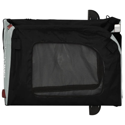 Hondenfietskar Oxfordstof En Ijzer Grijs En Zwart