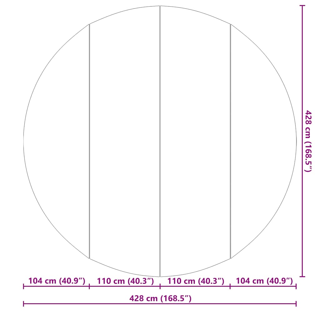 Zwembadgrondzeil Ø428 Cm Polyester Geotextiel Lichtgrijs