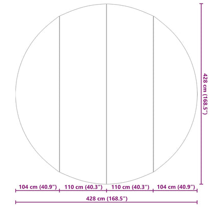 Zwembadgrondzeil Ø428 Cm Polyester Geotextiel Lichtgrijs