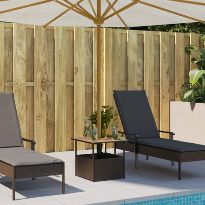 Tuintafel Met Parasolgat 55X55X46,5 Cm Poly Rattan