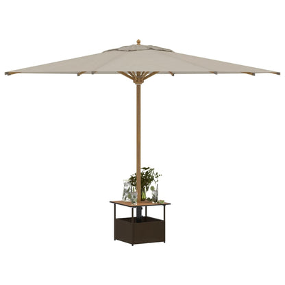 Tuintafel Met Parasolgat 55X55X46,5 Cm Poly Rattan