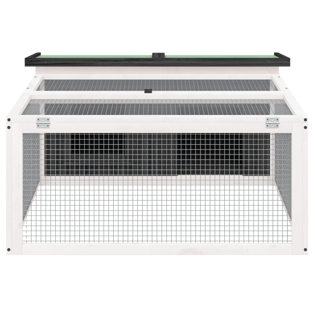 Konijnenhok 117,5X97X47,5 Cm Massief Grenenhout