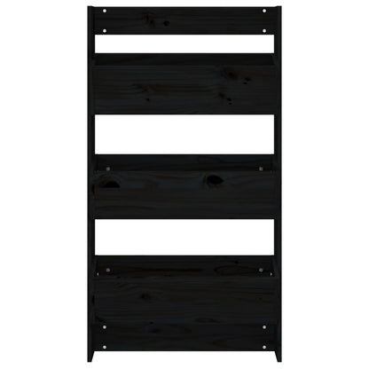 Plantenbak Wandmontage 3-Laags 60X18,5X110 Cm Grenenhout Zwart