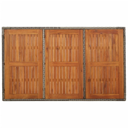 7-Delige Tuinset Met Kussens Poly Rattan Grijs