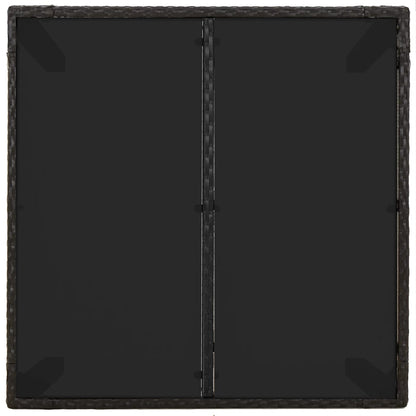 5-Delige Tuinset Met Kussens Poly Rattan Zwart