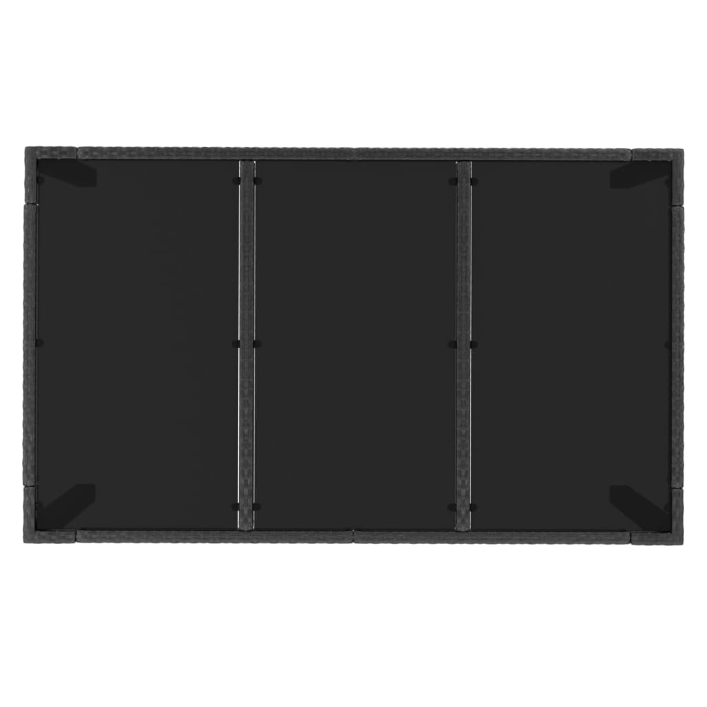 7-Delige Tuinset Met Kussens Poly Rattan Zwart En Grijs