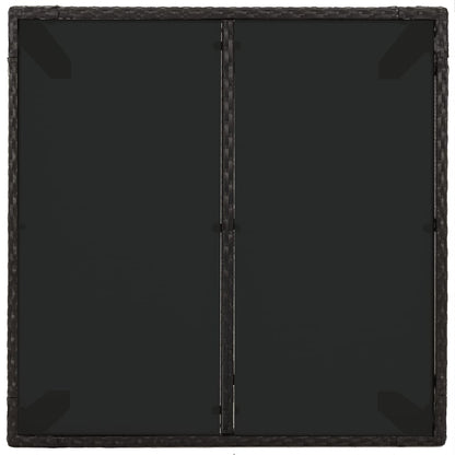 3-Delige Tuinset Met Kussens Poly Rattan Zwart