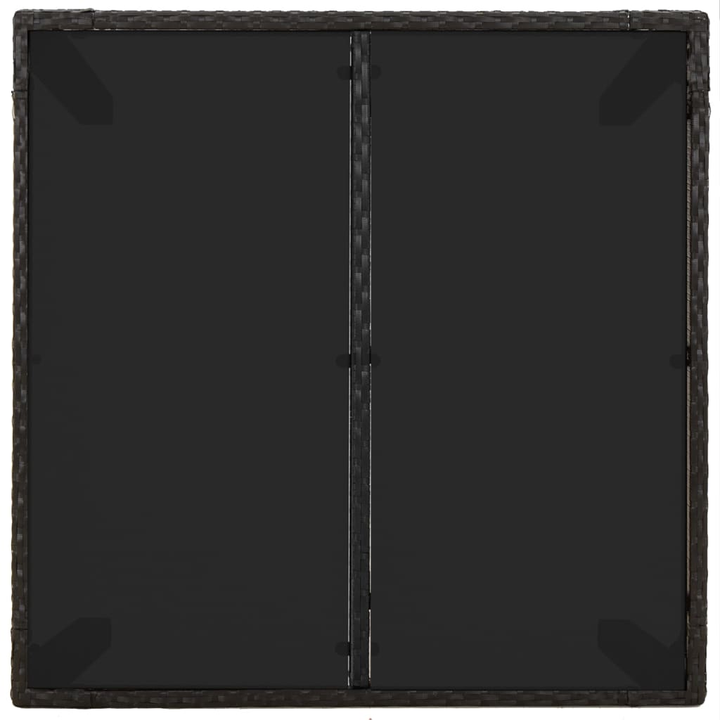 5-Delige Tuinset Met Kussens Poly Rattan Zwart