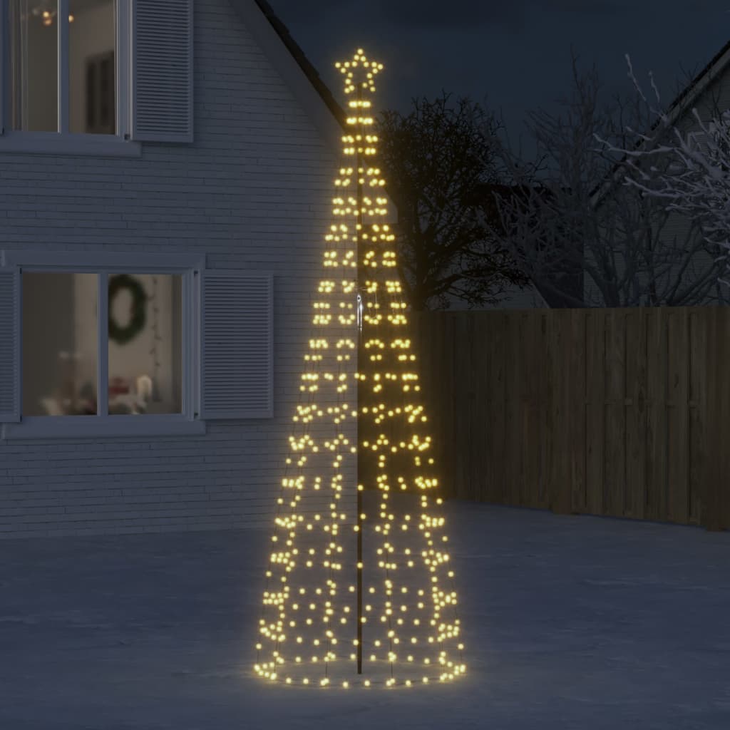 Led-Kerstboom Met Spikes 1534 Leds Warm Wit Warmwit