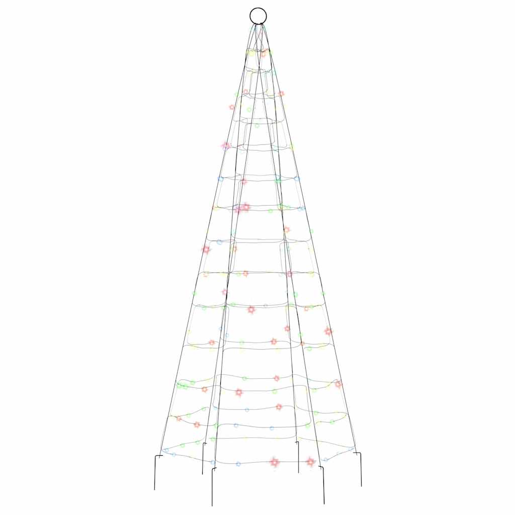 Led-Kerstboom Op Vlaggenmast 200 Leds Kleurrijk Multikleur