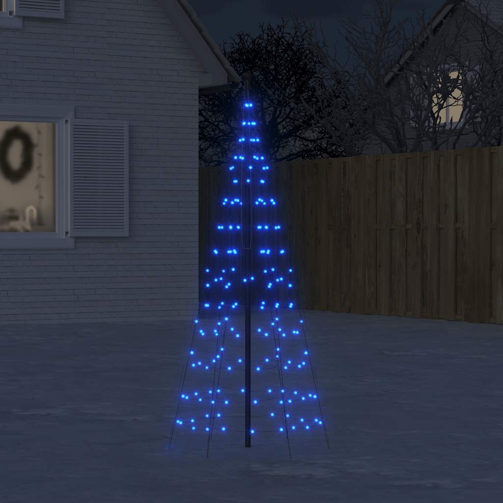 Led-Kerstboom Aan Vlaggenmast 3000 Led's Blauw