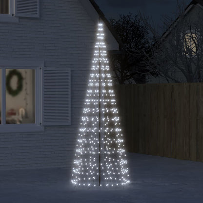 Led-Kerstboom Aan Vlaggenmast 3000 Leds Koud Wit Koudwit